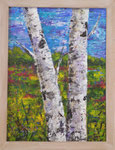 561 PB Zwei Birken, Acryl auf HF, 2019, 30 x 40 cm, verkauft