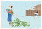 志川節子「芽吹長屋　日照雨」新潮社　原画　