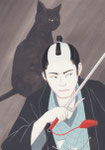 装画練習・野口卓「闇の黒猫」から
