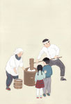 昭和の餅つき