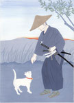 装画練習・池波正太郎「剣客商売12」白い猫から