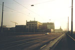 Die Viaduktstrasse mit der Grossgarage Schlotterbeck im Jahre 1980