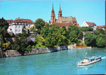 Ansichtskarte BASEL Rheinpartie mit Münster (Ansichtskarten-Verlag Hans Frey, Basel)