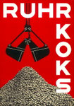 Plakat für Ruhr-Koks - täglicher Umschlag im Rheinhafen Basel