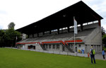 Die altehrwürdige Tribüne des Stadions «Landhof» (ehemaliger Heim-Stadion des FC Basel)