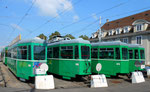 Vier Anhängewagen der Serie B4 Nr.1465, 1468, 1474 und 1469 bereit zur Verschrottung, Depot Dreispitz 2016