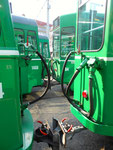 Kuppelverbindungen zwischen Trammotor- und Anhängewagen, Depot Dreispitz 2016