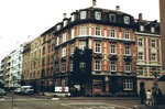 Das markante Eckhaus mit dem damals beliebten Zigarrenladen Hammerstrasse/Amerbachstrasse im Jahre 1980