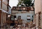 Der Abbruch des Hinterhauses Bläsiring 129, 1991 