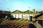 Das grosse Lokdepot im Bahnhof Basel SBB im Jahre 1982