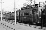 Der Trammotorwagen Be 2/2 Nr.204 nebst anderen dieser Serie vor dem grossen Depot Dreispitz, 1969