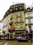 Das Hotel Continental am Centralbahnplatz Bahnhof SBB in Basel, 1975