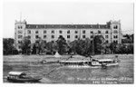 Ansichtskarte 553a Basel. Kaserne mit Dampfer und Fähre (Photo und Verlag Gebr.Frey Basel)