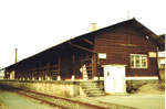 Der Bahnhof St.Johann mit der Tierabladerampe für die Schlachthöfe ACV und des Kantons Basel-Stadt, 1983