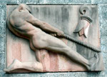 Wandrelief an der Schifflände, Künstler Max Uhlinger 1894-1981, 2001