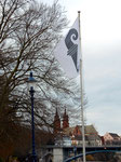 Basler Flagge mit Münster und Wettsteinbrücke, 2016