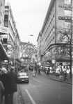 Die Streitgasse mt Blick gegen die Freie Strasse, links Kleider-Frey, Weihnachten 1982