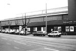 Muba-Halle 6 (ehemalige Sporthalle mit Radrennbahn!) und das Restaurant Fryburgerstübli, 1980