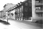 Die Schanzenstrasse vor dem Abbruch der Häuser, 1970