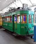 Der Trammotorwagen Be 2/2 Nr.202 im Verkehrshaus der Schweiz im Jahre 2015 