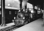 Die Dampflokomotive der Kandertalbahn im Bad.Bahnhof in Basel, 1974