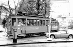 Trammotorwagen Be 2/2 Nr.209 auf der Linie 22, den Aschenplatz anfahrend, 1969 
