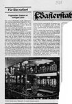 Artikel im Baselstab, April 1981, Eröffnung Füglistaller, Umbau durch das Atelier Franz Bachmann, Krefeld