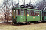 Trammotorwagen Be 2/2 Nr.154 in der Abstellanlage Eglisee, 1972