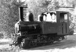 Die Dampflokomotive Nr.5 «Gideon Thommen» der Waldenburger-Bahn als «Denkmal» (!!!) dem Wetter ausgesetzt  in Liestal 1970