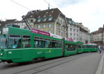 Trammotorwagen Be 4/6 S Nr.662 (Linie 14) auf der Mittleren Brücke im Juli 2015 