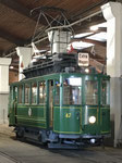 Der sich in tadellosem Zustand befindliche Trammotorwagen Be 2/2 Nr. 47 im Depot Dreispitz, Oktober 2021