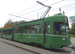 Der Trammotorwagen Be 4/6 Nr.663 an der Haltestelle Bruderholz 2016