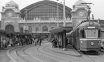 Der Trambahnhof auf dem Centralbahnplatz in den 90er-Jahren.