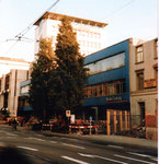 Die Gebäude der ehemaligen National Zeitung und der späteren Basler Zeitung am Aeschanplatz 1983