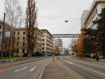 Die Klybeckstrasse mit den Gebäuden der NOVARTIS (früher CIBA und Ciba-Geigy), 2016