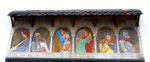 Das Wandbild der Eheverkündigungen beim Münsterplatz des Basler Kunstmalers Niklaus Stöcklin (1896 - 1982), 2015