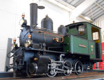 Die gleiche Dampflok Nr.6 der Waldenburger-Bahn im Verkehrsmuseum in Luzern im Jahre 2015