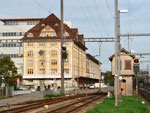 Die seit Jahren immer neu ausgebaute Coop-Verteilzentrale nördlich des Bahnhofs Pratteln, 2018