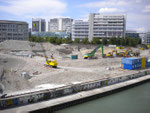 Aushubarbeiten am ehemaligen Hafen St.Johann, Juli 2011