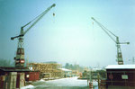 Der grosse Werkhof des Baugeschäftes der Gebr.Stamm in Allschwil, 1975