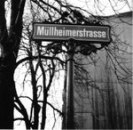 Schönes Strassenschild an der Kreuzung Müllheimerstrasse/Bläsiring im Jahre 1970