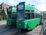 Die Trammotorwagen Be 4/6 Nr.664 und Nr.659 warten auf ihr unrühmliches Ende, Depot Dreispitz September 2016 