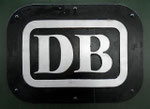 Das alte DB-Signet an der E-Lok 194 181-4 im Bad.Bahnhof Basel, 1979