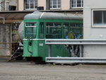 Der Tram-Anhängewagen B4 Nr.1482 in einer Ecke des Novartis-Geländes 2014