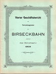 Vierter Geschäftsbericht des Verwaltungsrates der BEB 1905