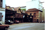 Der Garten und der Schuppen des Restaurant Amerbach an der Hammerstrasse 1977