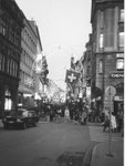 Blick vom Marktplatz in die Freie Strasse mit der wunderbaren Weihnachtsbeleuchtung, 1982