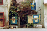 Der Eingang zum Restaurant Aeschentor, 1980 (Warteck - eine ehemaliges Basler Bierbrauerei mit einem Bier, das es nicht mehr gibt!!)