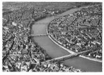 Ansichtskarte Serie Fliegeraufnahmen Basel - Die vier Rheinbrücken (Luftphoto Aviatik beider Basel)