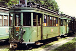 Der Trammotorwagen Be 2/2 Nr.215 in der Abstellanlage Eglisee, 1972